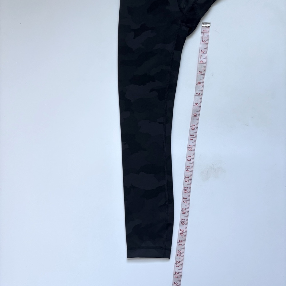 Lululemon Wunder Train High Rise Camouflage Crop Leggings 23” Black Multi Size 2 - Picture 13 of 15